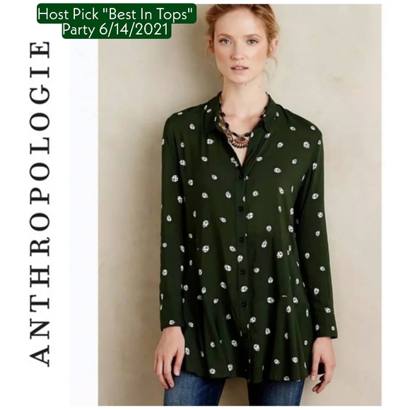 HP!🐞 11.1.Tylho Ladybug Peplum Tunic - Picture 1 of 16